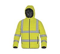 Delta Plus DOOHVJA3X - Giacca trapuntata in poliammide Ripstop in poliestere con 2 strati laminati, giallo fluo, taglia 3XL, 10 pezzi