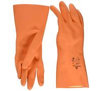 Delta Plus DPVE450OR08 - Guanti in lattice, 30 cm di lunghezza, 1 mm di spessore, arancione, 8, 1 paio