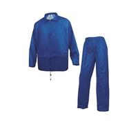 Delta Plus EN400JAGT - Combinazione antipioggia in poliestere con rivestimento in PVC, XL, blu reale