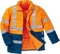 Delta Plus ind. alta visibilità - Parka classe 3 poliestere poliuretano giallo blu navy XXXL