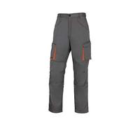 Delta Plus M2PW2GRGT Mach 2 - Pantaloni da lavoro in poliestere/cotone, fodera in flanella, colore: Grigio/Arancione, L