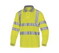 Delta Plus METEOJAXG - Confezione da 10 polo di protezione in poliestere, colore: Giallo fosforescente, taglia XL