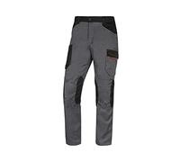 Delta Plus Pantalone da Lavoro MACH2 Elastico in Vita Cuciture Triple Ginocchia Preformate 7 Tasche Peso 245 Grammi Deltaplus M2PA3 - XXXL, Grigio-Ara