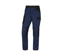 Delta Plus Pantalone da Lavoro Multitasche 65% Poliestere 35% Cotone 245gr Mach 2 Deltaplus M2PA3 - XL, Blu-Azzurro