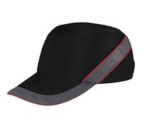 Delta Plus Proteccion Testa - Cappellino Antiurto ventilada 7 cm Cover polietilene nero/rosso