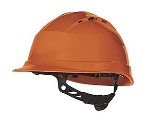 Delta Plus QUARTZ 4 - Casco di sicurezza, Prese d'aria regolabili con regolazione del rotore, arancione