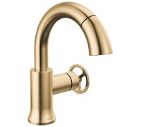 Delta Rubinetto Trinseco Pull Down Rubinetto da bagno, Rubinetto estraibile per bagno, Rubinetto da bagno a foro singolo oro con Pull Down, Rubinetto per lavabo da bagno attracco magnetico, Bronzo
