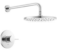 Delta Set di rubinetti per doccia a pioggia rotondi, serie 14, set cromato e maniglia, kit di finiture cromate, T14269-PP (valvola non inclusa)