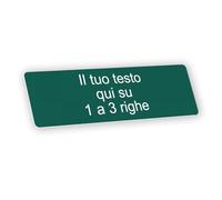 DELTA-SIGNALETIQUE.COM Targa Acrilica Personalizzata per Codice CIN Verde Scuro 20 x 6,5 cm