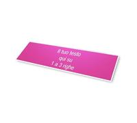 DELTA-SIGNALETIQUE.COM Targa incisa personalizzata autoadesiva per codice CIN - Rosa - 10 x 2,5 cm