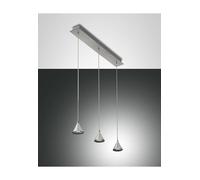 Delta sospensione LED 3 luci alluminio