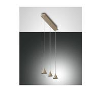 Delta sospensione LED 3 luci oro