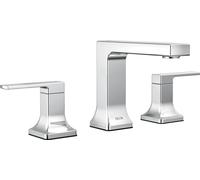 Delta Velum Chrome Bathroom Faucet 3 Hole, 8 Inch Widespread Bathroom Sink Faucet for Vanity, Metal Push-Pop Drain Assembly, Chrome 3537LF-MPU