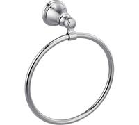 Delta Woodhurst 1Pack Hand Towel Holder Polished Chrome Towel Racks for Bathroom Wall Round Towel Ring Holder for Bath Towel