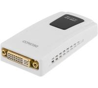 DELTACO Adattatore USB 3.0/2.0 DVI Dual Link a DVI/HDMI/VGA - Scheda video esterna Multi Monitor Windows e MacOS Ottimo regalo - 2048 x 1152 Bianco