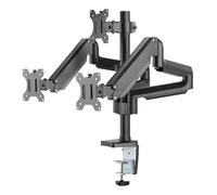 DELTACO ARM 0352 Gas Driven Staffa Monitor Montaggio Scrivania Adatto per 3 Schermi da 17 a 32 pollici Nero