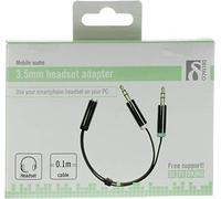 Deltaco AUD-202 cavo di interfaccia e adattatore 2 x 3.5mm 3.5mm Nero