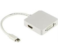 Deltaco DP-MULTI1 cavo e adattatore video 02 m Mini DisplayPort DisplayPort DVI HDMI Bianco (DELTACO DP-MULTI1 - videoadapter - NEW