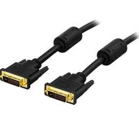 Deltaco DVI-600 cavo DVI 1 m DVI-D Nero