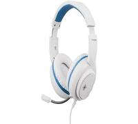 Deltaco GAM-127-W cuffia Cablato Casco Gaming Blu, Bianco