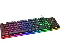 Deltaco Gaming Gam-021-RGB-DE Wired tastiera da gioco USB Ergonomicamente tedesco illuminato Qwertz Schwarz (Gam-021-RGB-DE) NEW