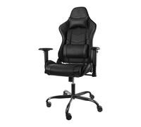 DELTACO GAMING - Poltrona da gioco, base in alluminio, pelle nera PU, max 90kg - Nouvo