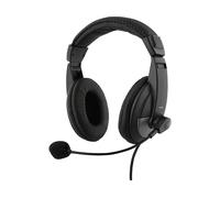 DELTACO HL-50 - headset CUFFIE, Nero