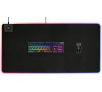 Deltaco per Giochi RGB Tastiera XXL Tappetino Mouse + 10W senza Fili Carica Pad