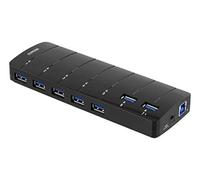 Deltaco UH-723, hub USB 3.0 a 7 porte Windows, Linux, macOS con alimentazione (4A) e cavo da 1 metro