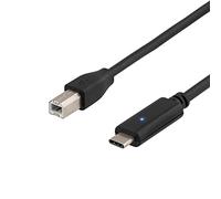 DELTACO USBC-1016 cavo USB 2 m USB 2.0 USB B Nero
