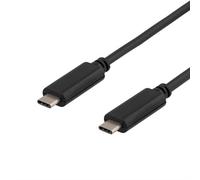 DELTACO USBC-1052 cavo USB 0,25 m USB 3.2 Gen 1 (3.1 Gen 1) Nero