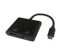 Deltaco USBC-2HDMI cavo e adattatore video 0,1 m USB tipo-C HDMI Nero (USB-C til