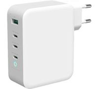 Deltaco Wall Charger, 1xUSB-A, 3xUSB-C, 130W - White NEW