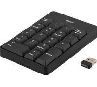 DELTACO Wireless Numpad, 2,4 GHz USB - 10 m - Nero