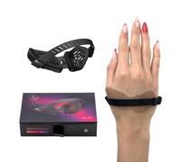 Deltahub Carpio G2.0 Poggiapolsi ergonomico avanzato per mouse da gioco per destrorsi, supporto superiore per i giocatori più esigenti, anti-fatica, scorrimento fluido (L, destro, nero)