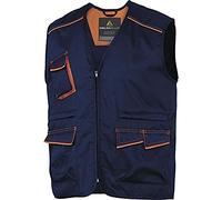 Gilet da lavoro Panostyle M6GIL - sargia/poliestere/cotone - taglia XL - blu/arancio - Deltaplus