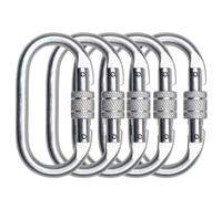 DELTAPLUS - AM002X5V2 - Moschettone a vite - acciaio - Deltaplus - conf. 5 pezzi - 101342 - Conf. da 1 Pz. - AM002X5V2