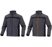 Delta Plus LULE2GO3X Lulea2 - Giacca softshell in poliestere/elastan, taglia 3XL, arancione/grigio, confezione da 10