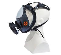 DELTAPLUS - M9300NO - Maschera completa M9300 Strap Galaxy - policarbonato-silicone - nero-arancio - Deltaplus - 85877 - Conf. da 1 Pz. - M9300NO
