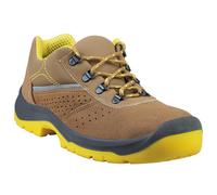 DELTAPLUS - RIMI4SPBE44 - Calzatura di sicurezza Rimini 4 S1P SRC - pelle scamosciata perforata - numero 44 - beige-giallo - Deltaplus - 91517 - Conf. da 1 Pz. - RIMI4SPBE44