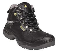 Deltaplus SAUL2ES3NO43 - Scarpe alette, in pelle cicatrice, pigmentate, S3 Src Esd, nero, taglia 43, 43