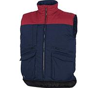 Deltaplus SIER2BR3X - Gilet con tasche multiple in policotone, colore blu navy/rosso, taglia 3XL