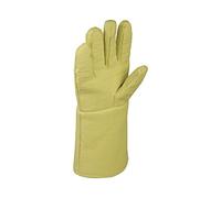 Deltaplus TERK500 Anti-Taglio & Termostabieles Guanto 500 ° C - Lunghezza 36 Cm, Giallo, Dimensione Singola