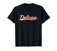 Deltona Florida Volusia County Vintage Varsity Distressed Maglietta