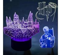 Deluisho Anime 3d Ha-rry Lampada, Luce Notturna 3d Luci, Ha-rry Po-t Lampada, 16 Colori Smart Touch, Luce Notturna Visiva Stereoscopica Dimmerabile, Regalo Perfetto per i Bambini