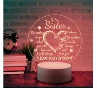 Deluisho Lampada notturna 3D, Luce Notturna Personalizzata, Lampada Notturna per Bambini, 16 Colori Telecomando Dimming Visual Stereoscopic Night Light, Regalo Perfetto per i Bambini(Rotundità)
