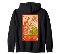Delulu Tarocchi Principessa Rana Bandiere Rosse Design Felpa con Cappuccio