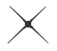 DELURA Quattro Lame 1440 * 1440 1 Metro 100 cm Ologramma pubblicitario for Interni 3D olografico Occhi Nudi 3D LED Fan con Controllo App WiFi Ampia Applicazione