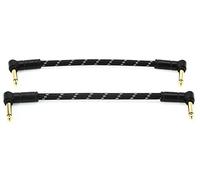 Fender Cavo Deluxe Series, 15 cm, nero tweed, confezione da 2 pezzi - NUOVO