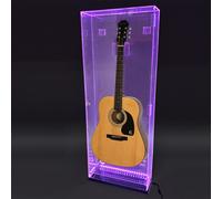Deluxe Acrilico Montaggio a Parete/Autonomo Chitarra Acustica Display Custodia